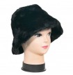 1023 Дамска двулицева зимна шапка с пухкав косъм - Stil-MM